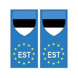 Estonie europe drapeau Autocollant