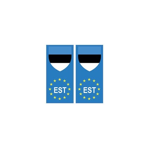 Estonie europe drapeau Autocollant