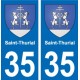35 Janzé blason autocollant plaque stickers ville