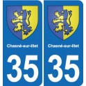 35 Janzé blason autocollant plaque stickers ville