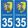35 Janzé blason autocollant plaque stickers ville