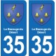 35 Janzé blason autocollant plaque stickers ville
