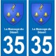 35 Janzé blason autocollant plaque stickers ville