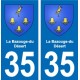 35 Janzé blason autocollant plaque stickers ville