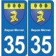 35 Janzé blason autocollant plaque stickers ville