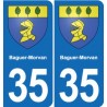 35 Janzé blason autocollant plaque stickers ville