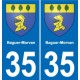 35 Janzé blason autocollant plaque stickers ville