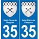 35 Janzé blason autocollant plaque stickers ville