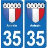 35 Janzé blason autocollant plaque stickers ville