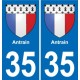 35 Janzé blason autocollant plaque stickers ville