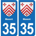 35 Janzé blason autocollant plaque stickers ville