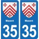 35 Janzé blason autocollant plaque stickers ville