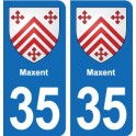 35 Janzé blason autocollant plaque stickers ville