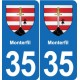 35 Janzé blason autocollant plaque stickers ville