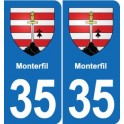 35 Janzé blason autocollant plaque stickers ville