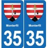 35 Janzé blason autocollant plaque stickers ville