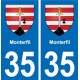 35 Janzé blason autocollant plaque stickers ville