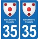 35 Janzé blason autocollant plaque stickers ville