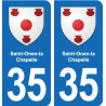35 Janzé blason autocollant plaque stickers ville