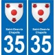 35 Janzé blason autocollant plaque stickers ville