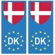 Danemark europe drapeau Autocollant