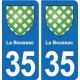 35 Janzé blason autocollant plaque stickers ville