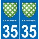 35 Janzé blason autocollant plaque stickers ville