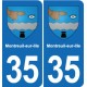 35 Janzé blason autocollant plaque stickers ville
