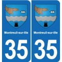 35 Janzé blason autocollant plaque stickers ville