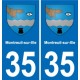 35 Janzé blason autocollant plaque stickers ville