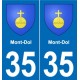 35 Janzé blason autocollant plaque stickers ville