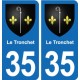 35 Janzé blason autocollant plaque stickers ville