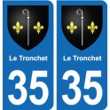 35 Janzé blason autocollant plaque stickers ville