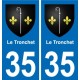 35 Janzé blason autocollant plaque stickers ville