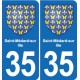 35 Janzé blason autocollant plaque stickers ville