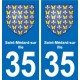 35 Janzé blason autocollant plaque stickers ville