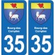 35 Janzé blason autocollant plaque stickers ville