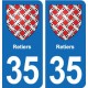 35 Janzé blason autocollant plaque stickers ville