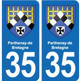 35 Janzé blason autocollant plaque stickers ville