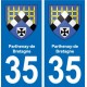 35 Janzé blason autocollant plaque stickers ville