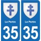 35 Janzé blason autocollant plaque stickers ville