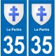 35 Janzé blason autocollant plaque stickers ville