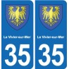 35 Janzé blason autocollant plaque stickers ville