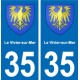 35 Janzé blason autocollant plaque stickers ville