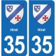 35 Janzé blason autocollant plaque stickers ville