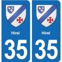 35 Janzé blason autocollant plaque stickers ville