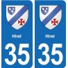 35 Janzé blason autocollant plaque stickers ville