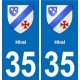 35 Janzé blason autocollant plaque stickers ville