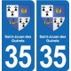35 Janzé blason autocollant plaque stickers ville