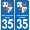 35 Janzé blason autocollant plaque stickers ville